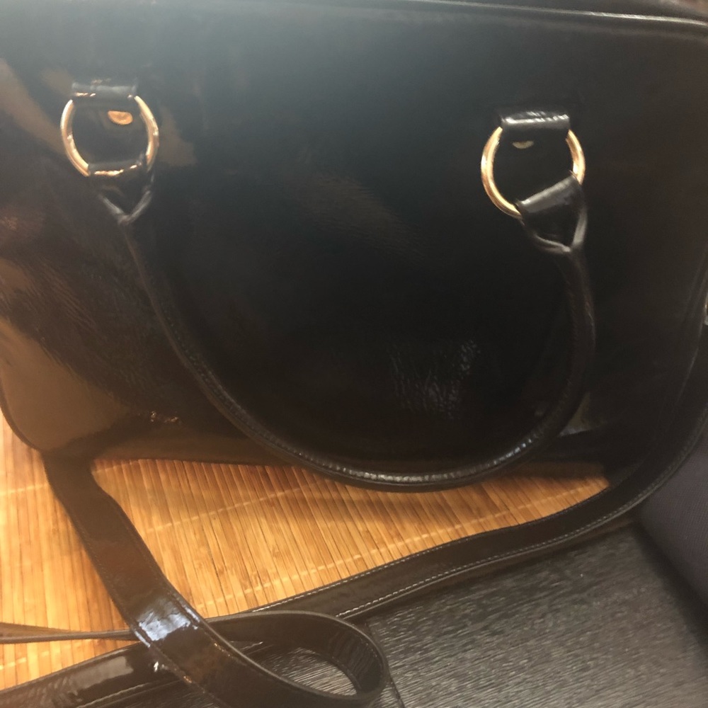 Black AJ leather handbag